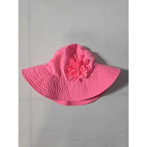 Carter's Hot Pink Baby Girl Sun Hat Size 0-9 Months - Picture 1 of 3
